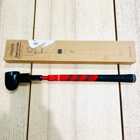 YOGES Adjustable Length VR Golf Club Handle for Meta For Quest 3 or 2 Black/Red - Picture 8 of 15